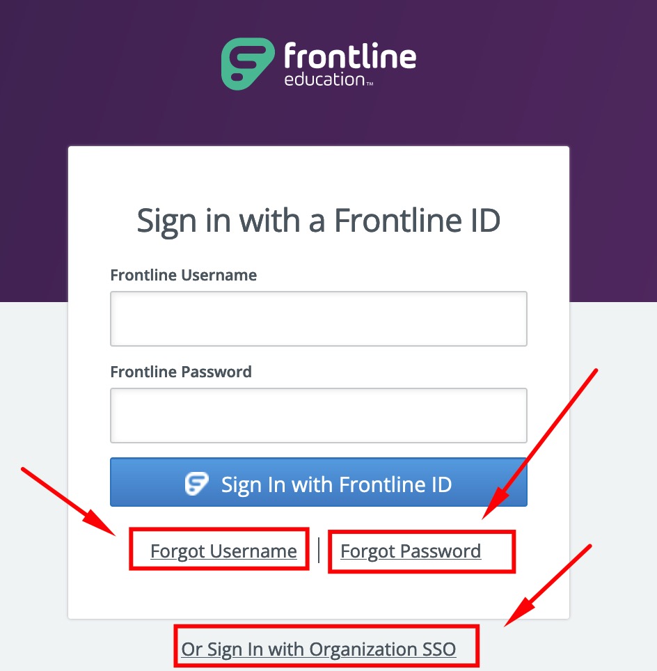 Frontline Sign in